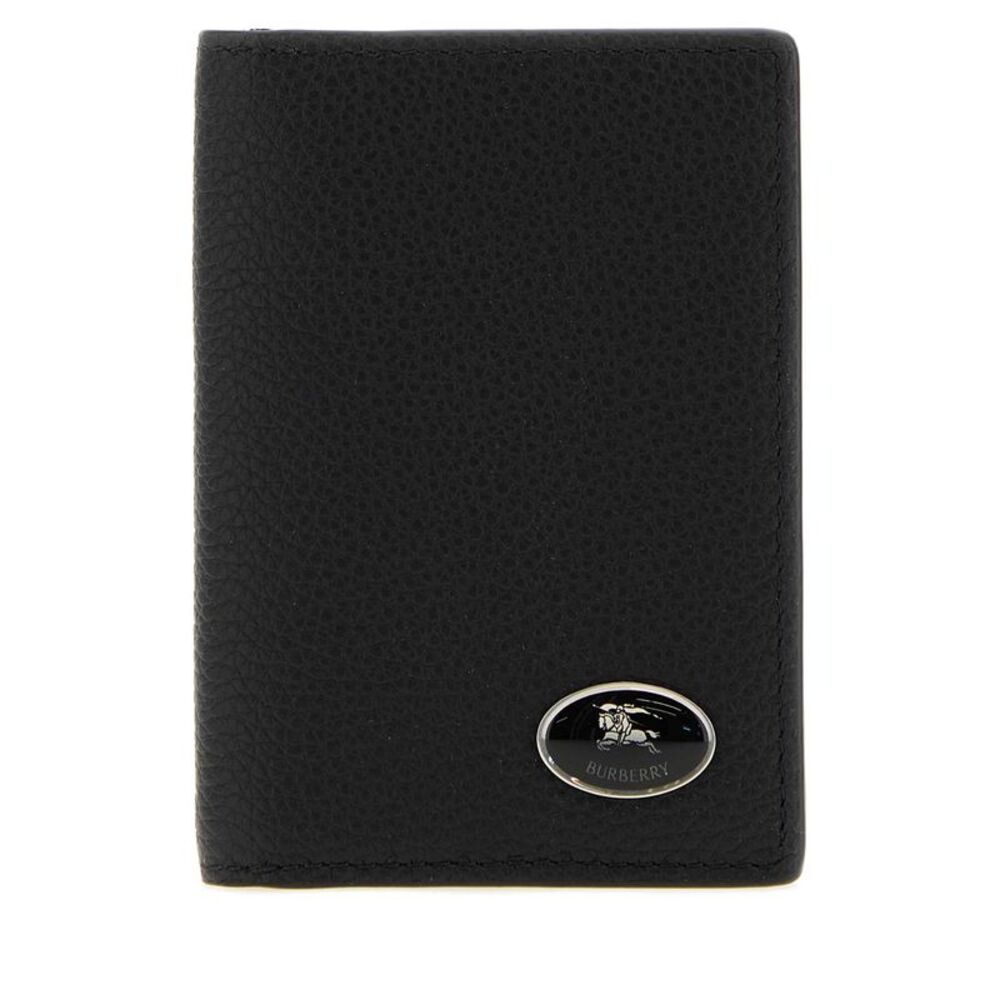 Burberry Men Black Leather Card Holder